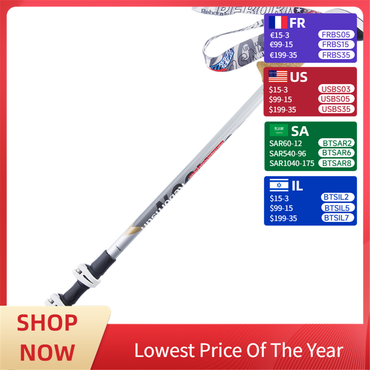 Trekking Pole Carbon - Ultra-Light Carbon Fiber Trekking Pole 63-135cm