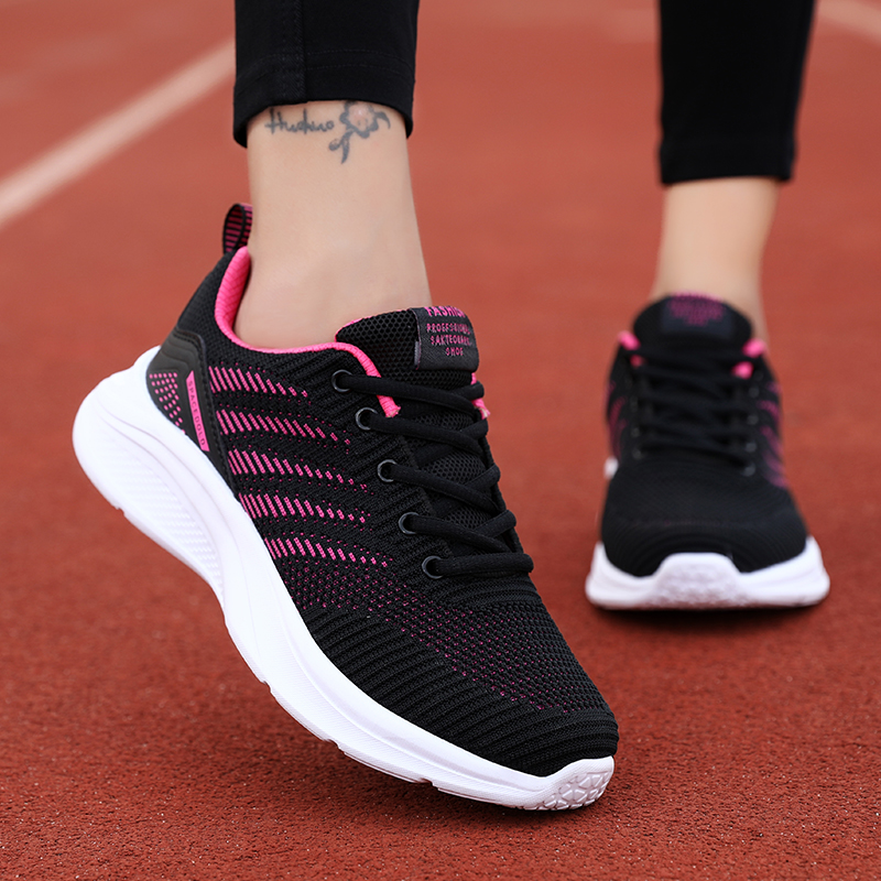 Running Gear Shoes - Women's Lightweight Breathable Comfortable Lace-Up Running