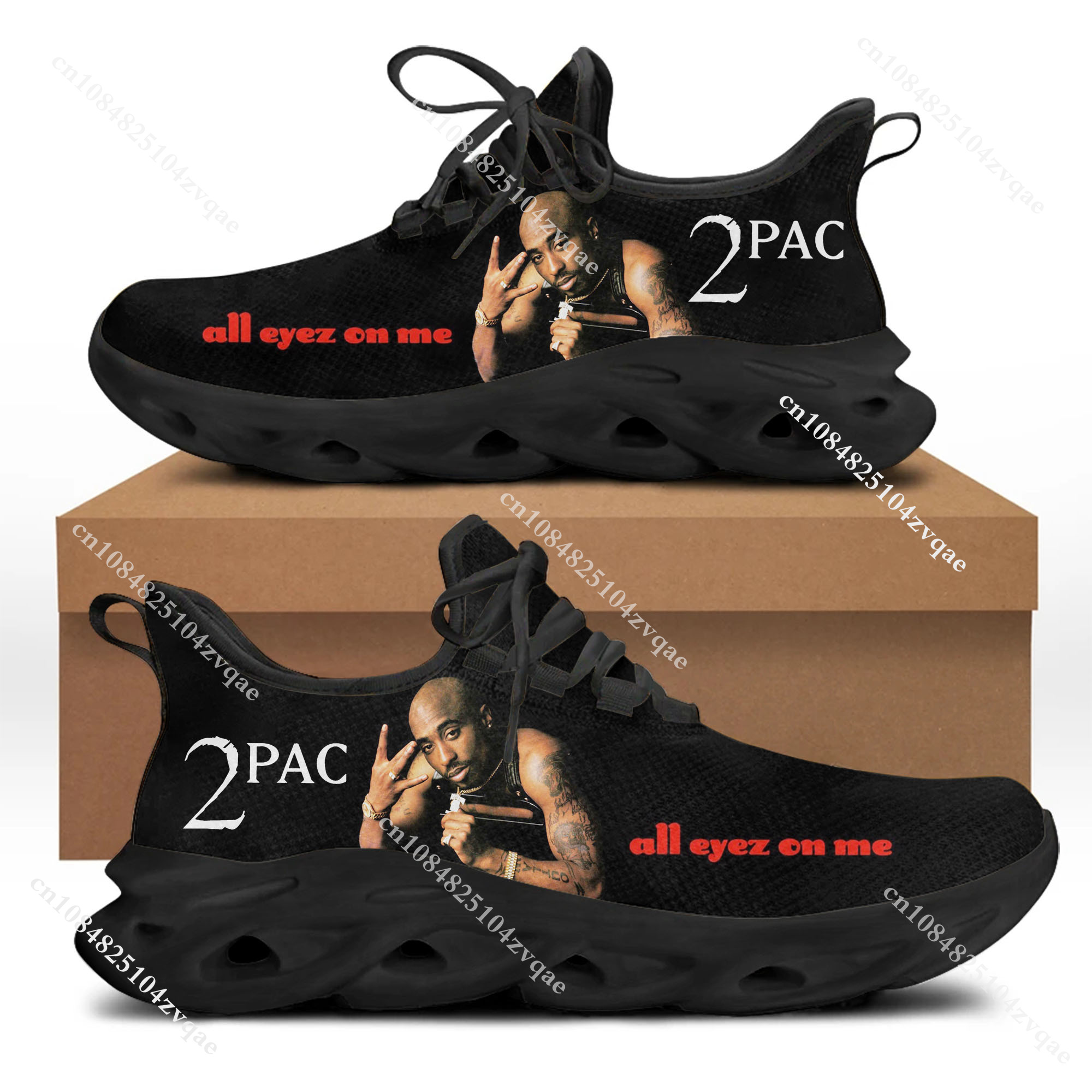 Running Gear Shoes - Tupac Rapper 2Pac Flats Sneakers Hip