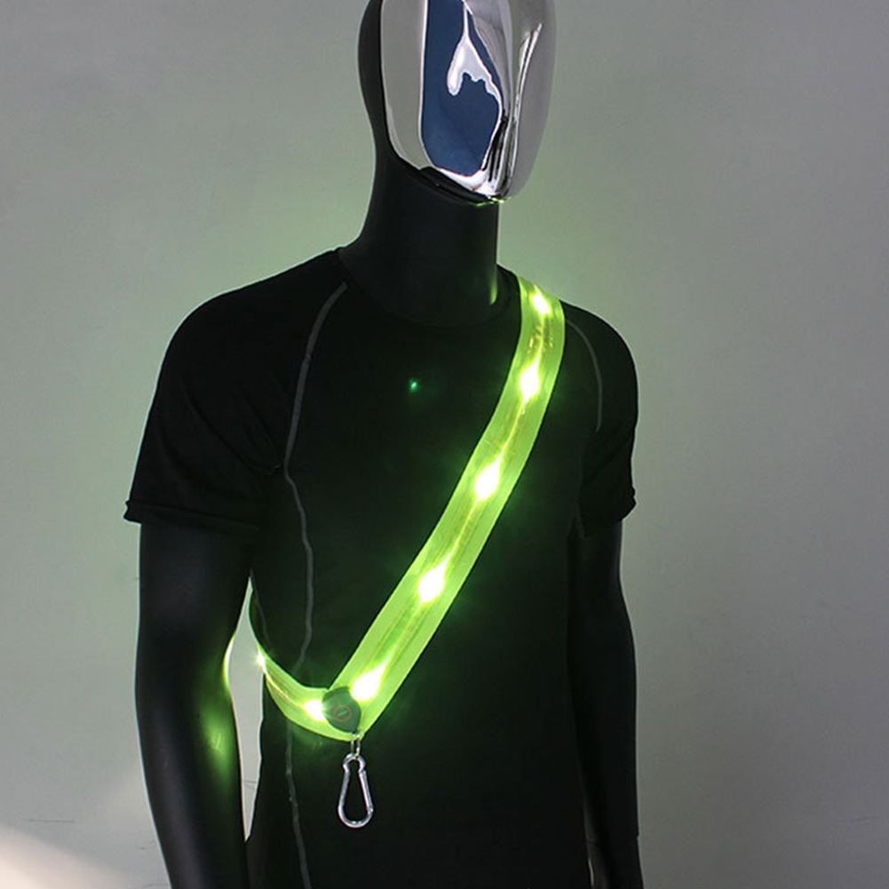 Running Gear For Night - Illuminated Shoulder Straps Rechargeable LED Shoulder