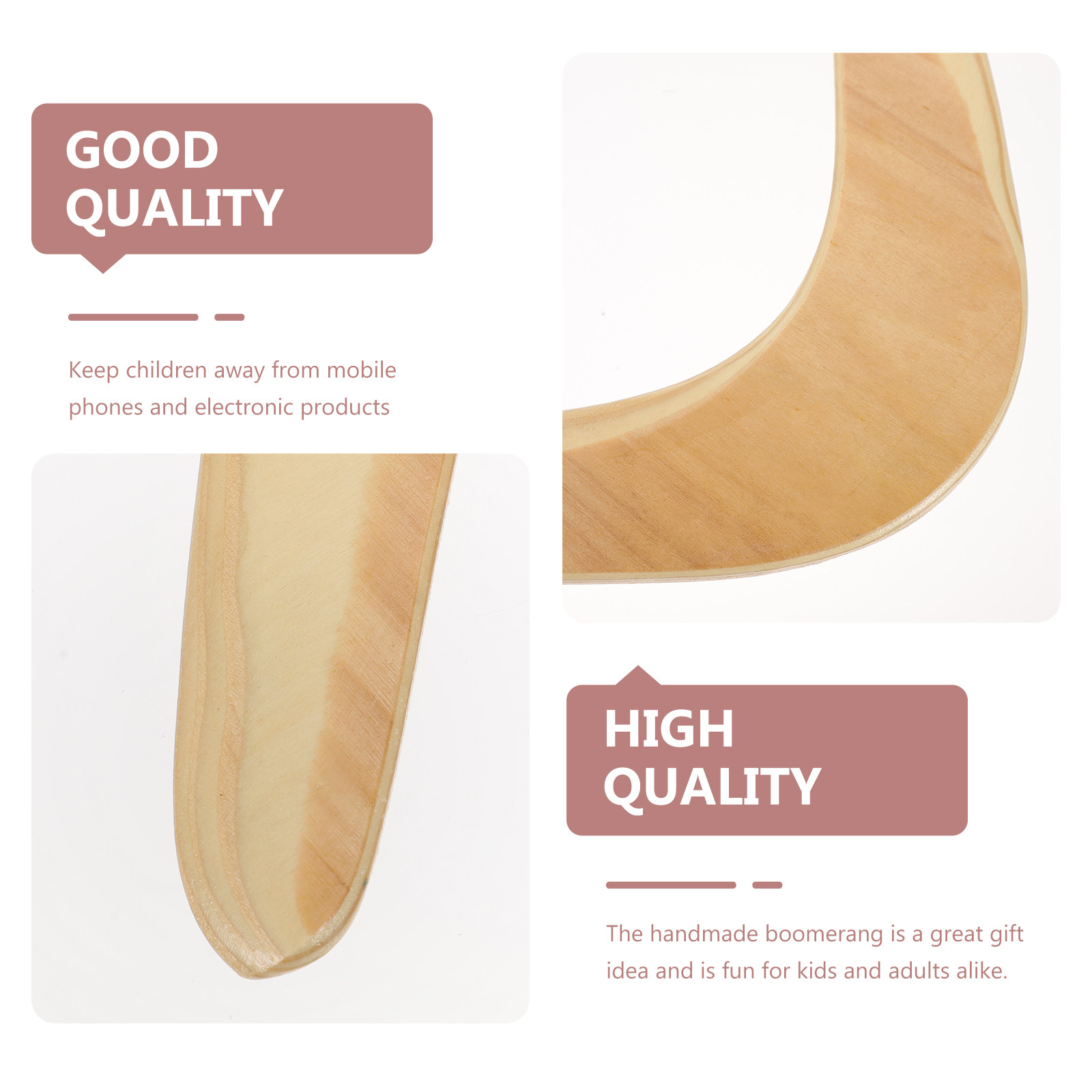1Pcs Boomerang Wooden Outdoor  – Running Gear For Kids recenzja i cena