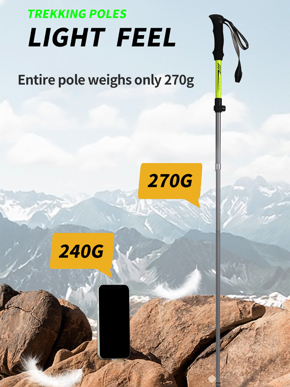 Foldable Trekking Pole 7075 Al – Trekking Pole Carbon recenzja i cena