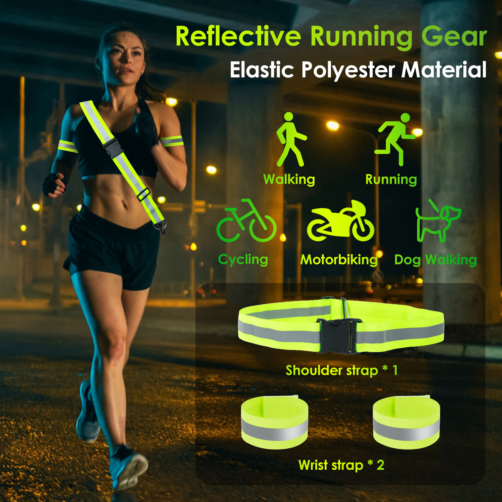 3pcs Reflective Sash for Walki – Running Gear For Night recenzja i cena