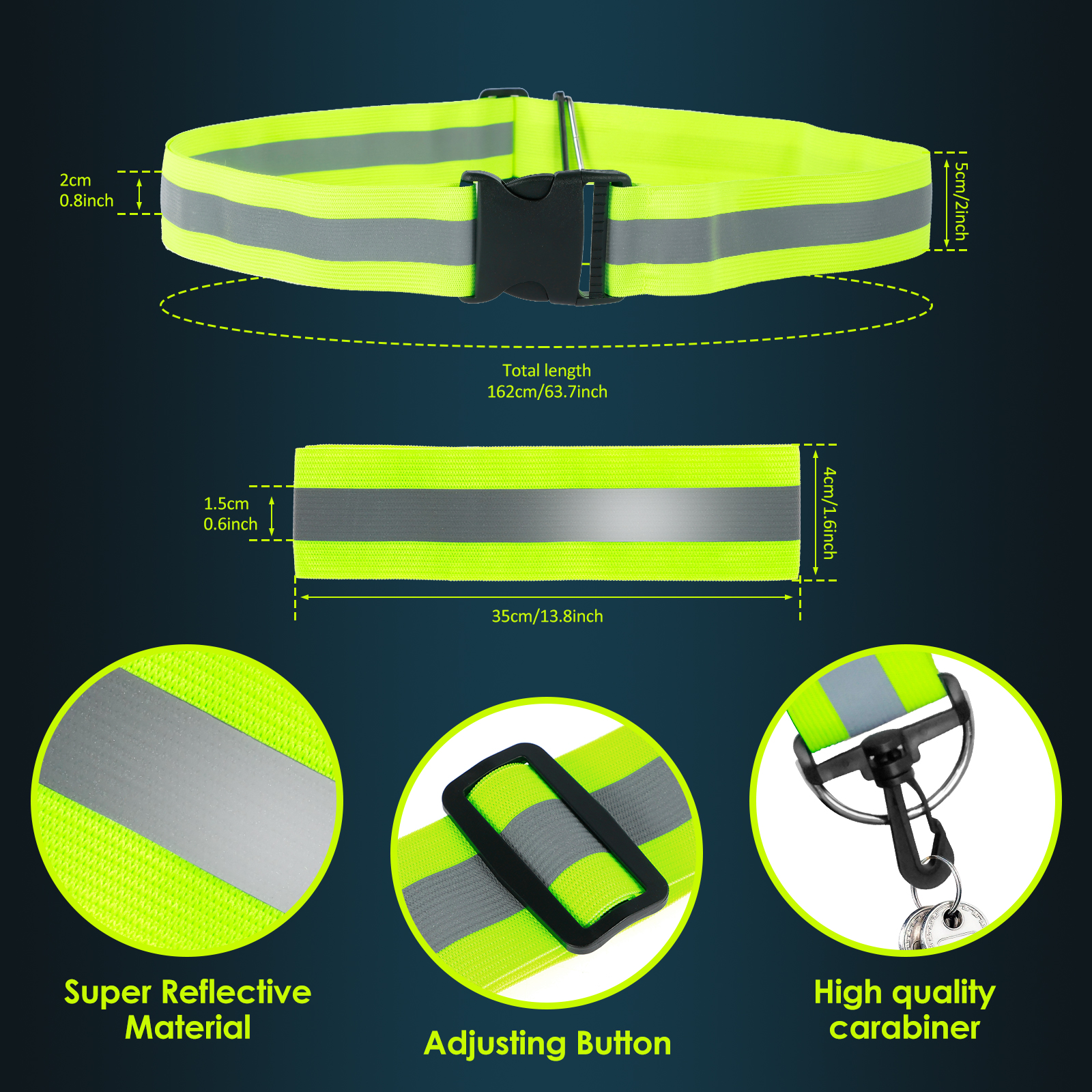 3pcs Reflective Sash for Walki – Running Gear For Night recenzja i cena